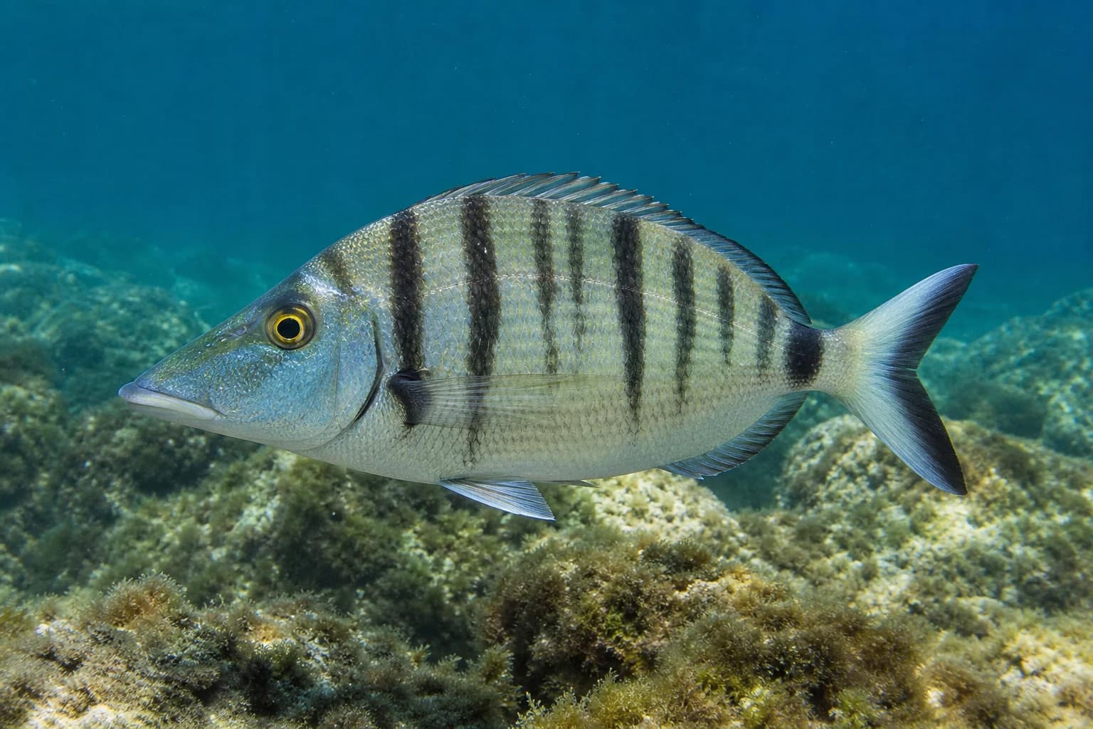 Mořan špičatý (pic) (Diplodus puntazzo) pod vodou